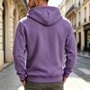 Men's Thick Hooded Sweatshirt with Stand Collar, Half-Zip, Long Sleeve, Fall Winter Casual Top, European Size