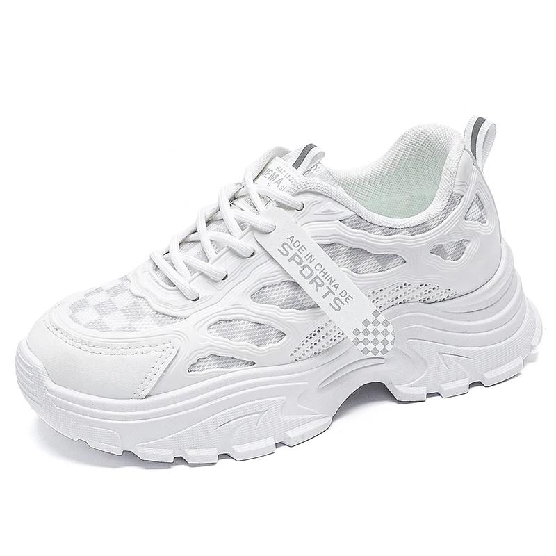 Fashion Rubber Sole Dark Luxury Woman Heels Sports Shoes Women Medium Heel Shoes Sneakers High Fashion Luxary Luxo Original Snaeker