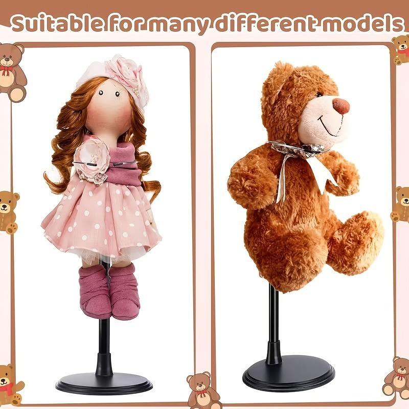 8pcs Adjustable Doll Stands Portable Display for Toys Dolls and Collectibles Dolls Holders Secure Display Compact Peg Stand