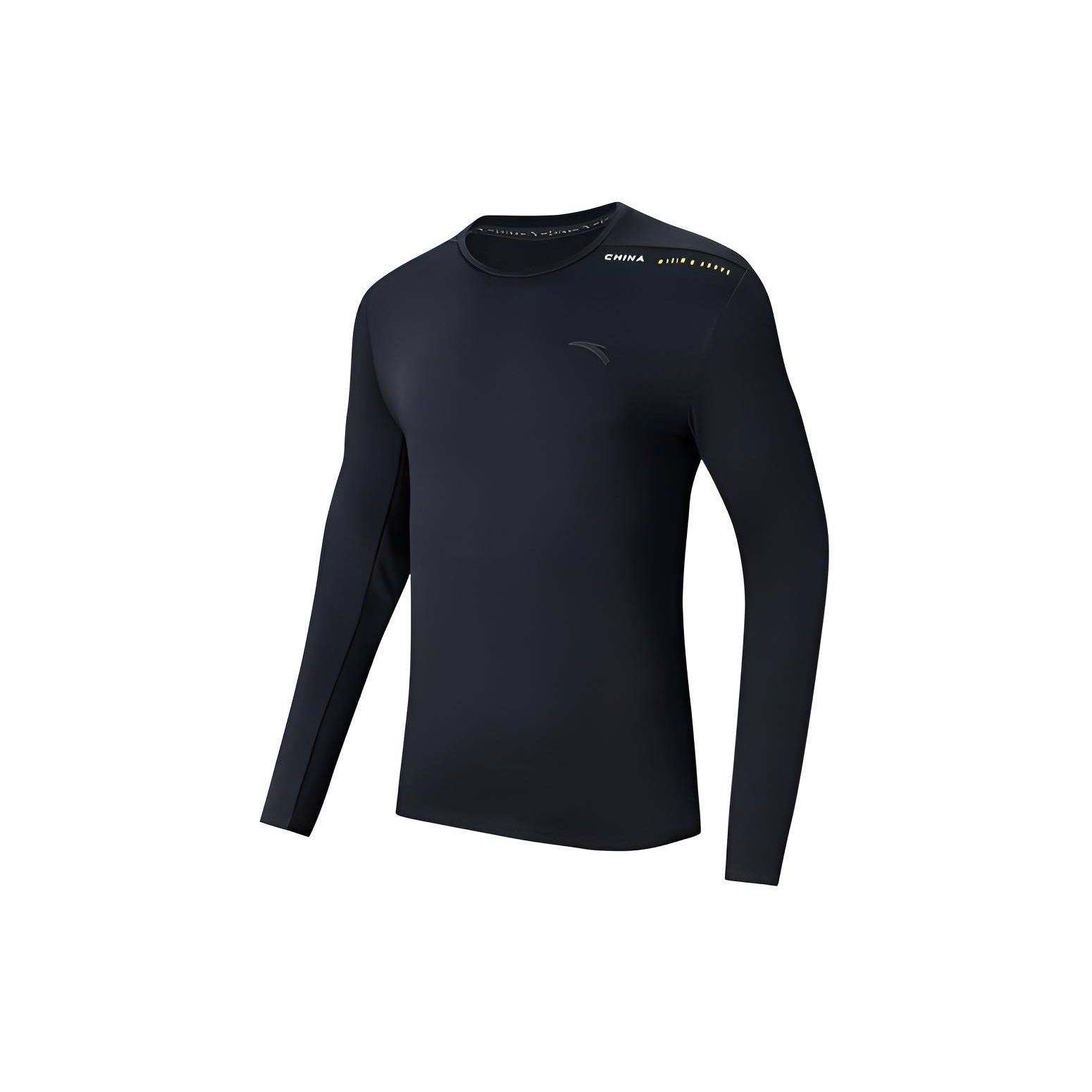 

Anta Plain Round Neck Pullover Sports Long Sleeve T-Shirt Men Tops Black 152427403-3 2XL