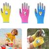 Breathable Kids Garden Gloves Latex Coated Children Protective Gloves Garden Work Gloves  For Kids