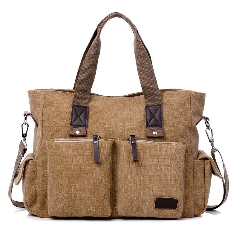 Men's Large Capacity Casual Canvas Crossbody Handbag