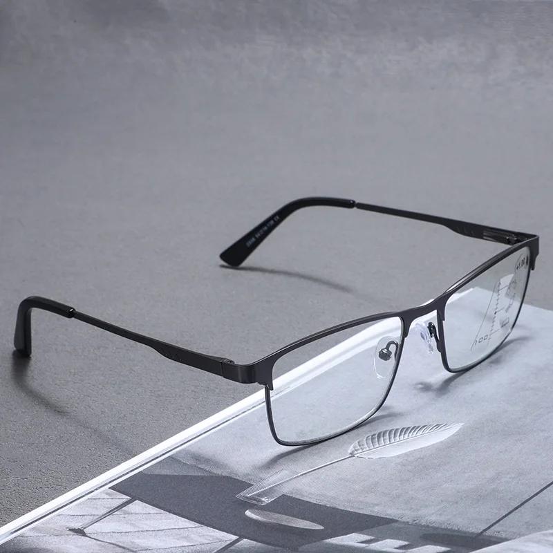 Fashion Unisex New Photochromic Reading Glasses Classic Smart Zoom Progressive Multifocal Color Changing Presbyopia Glasses