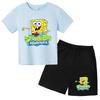 Children's Summer Cool Crew Neck T-Shirt, Short-Sleeve Top and Shorts Two-Piece Casual Party Sports Set