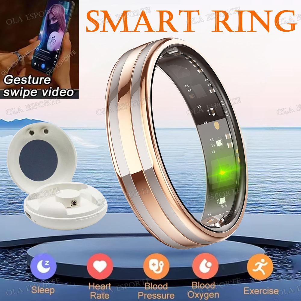 New 6.3mm Thin Smart Ring Health Monitor Smartring Outdoor Waterproof Ring Heart Rate Body Temperature Monitoring Sports rings