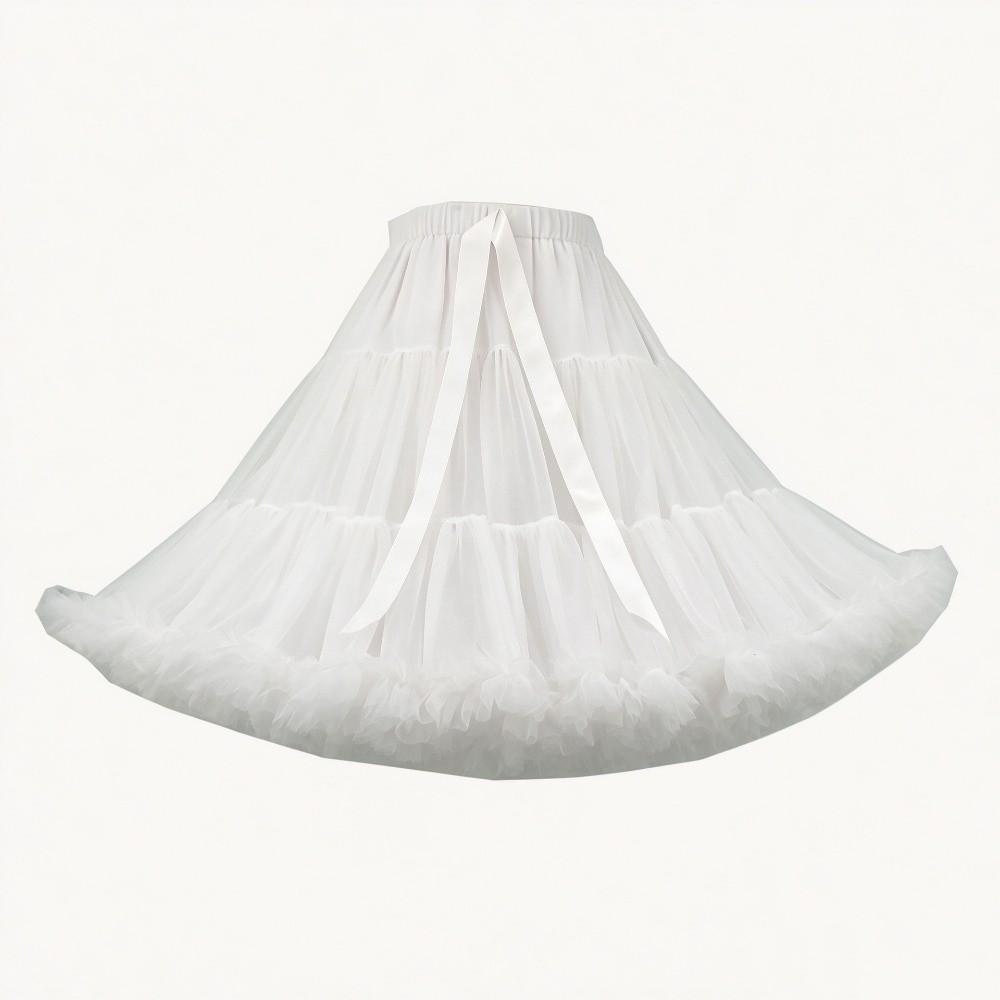 58 Styles Lolita Tutu Skirt 42cm 280g Hexagon Mesh Crinoline No Bone Petticoat Daily Cosplay