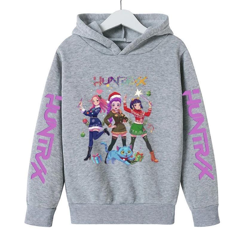 KPop Devil Hunter Hoodie Teen Girl Boy Rumi KPop Devil Hunter Hoodie Casual Long Sleeve Children's Clothing