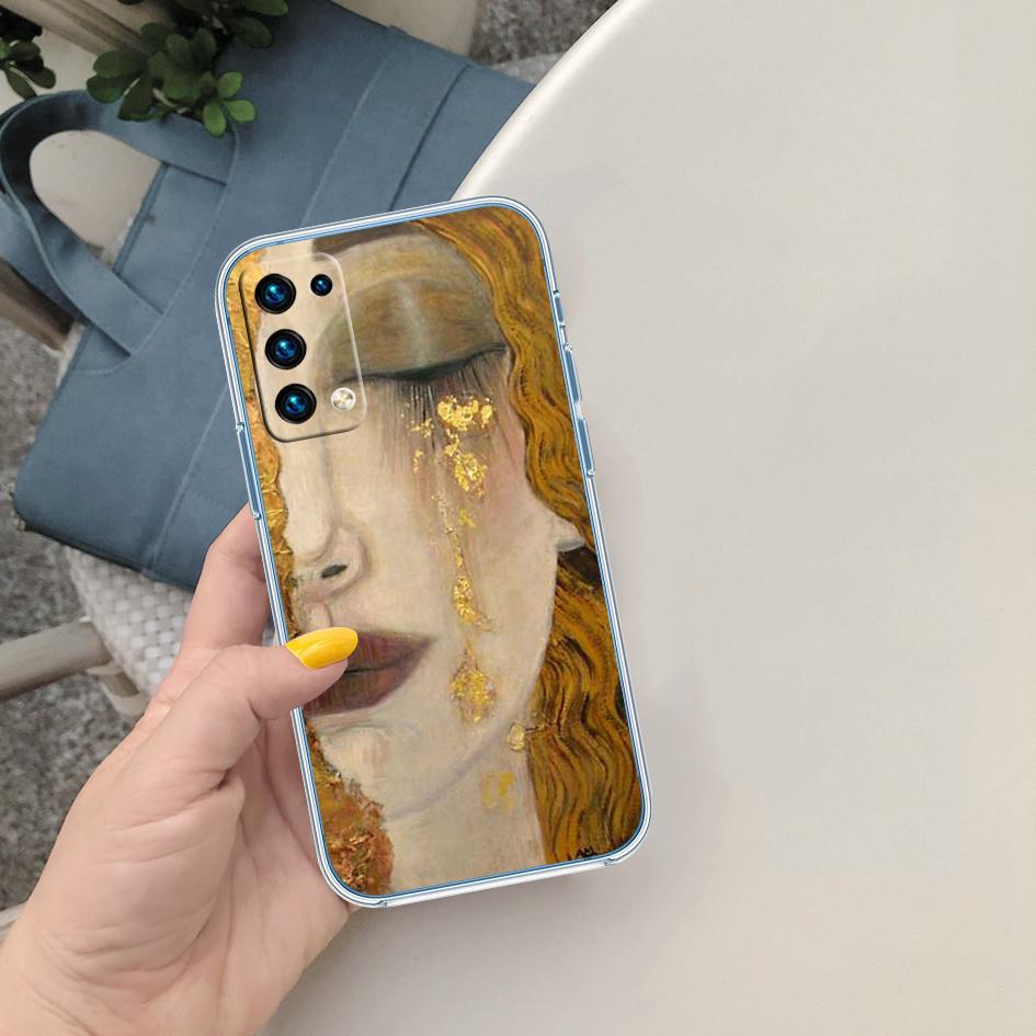 BF67 Gustav Klimt Soft Shell Transparent Phone Case for Motorola Moto G7 G8 G9 G84 G85 G73 G24 G15 Z2 Play Power Plus