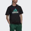 Adidas Herren T-Shirt mit großem Logo-Print, Rundhalsausschnitt, Schwarz HG8099