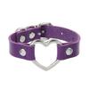 Silvery Heart Gothic Studded Bracelet Pu Leather Adjustable Black Wristband Rock Punk Cuff Bangles