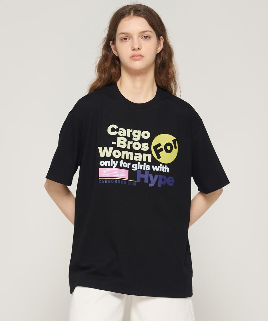 CARGOBROS FOR WOMAN Hype For Women Short Sleeve T-Shirt (Black)