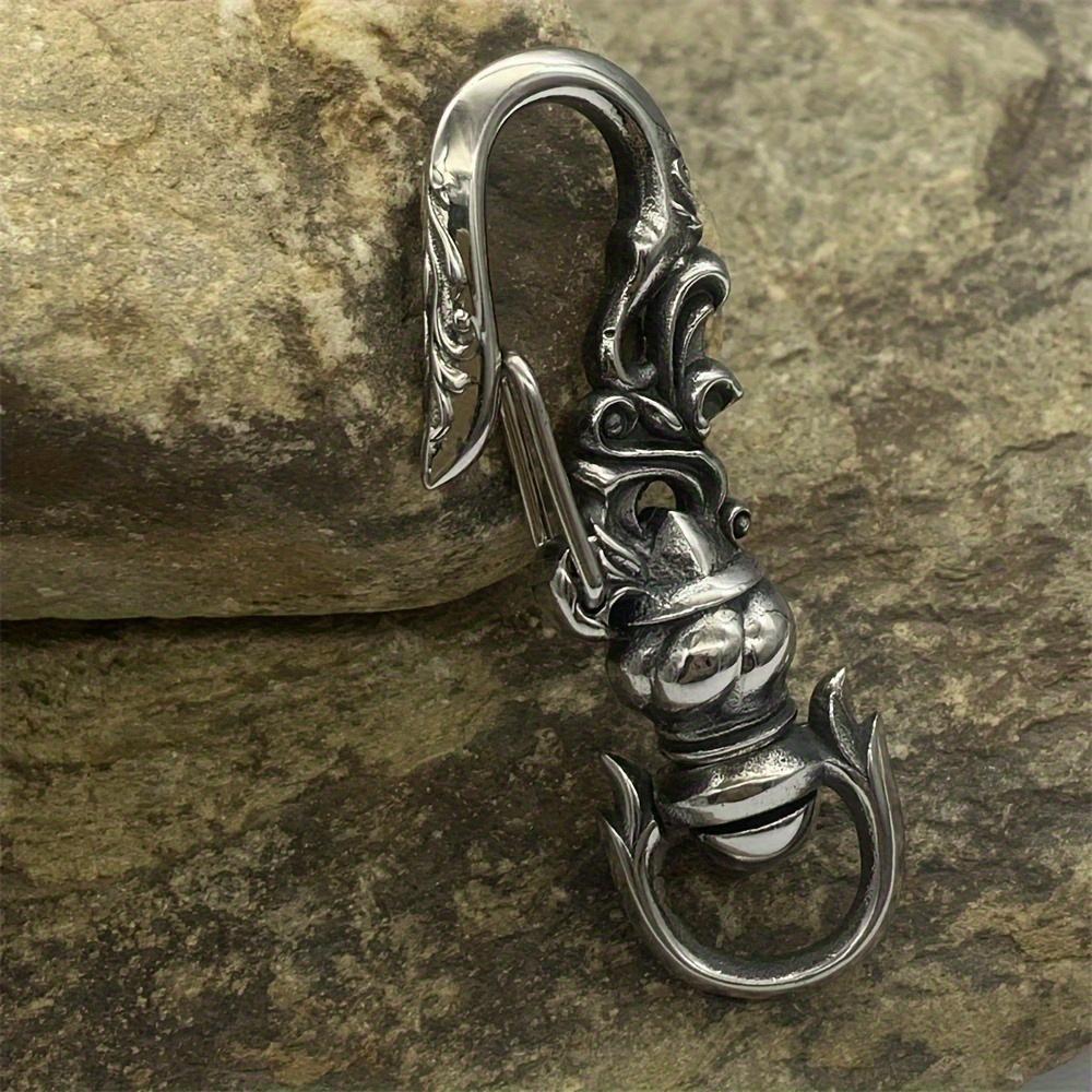 1PC Stainless Steel Punk Carabiner Keychain Womens Mens DIY Lobster Clasp Making Clips Key Hook