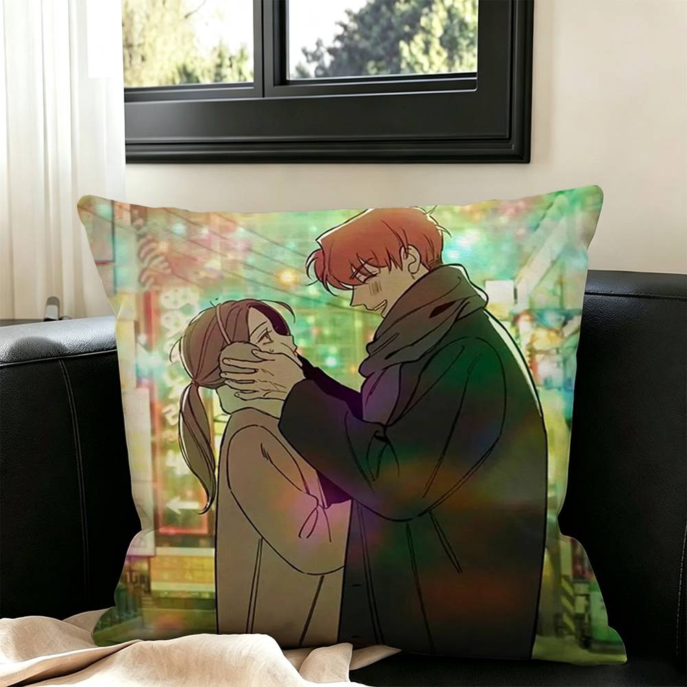 Tears on a Withered Flower Square Pillow Case Square Double-Sided Sofa Cushion Cover Bedroom Bedside Pillow