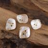 10 ks/sada Knoflíky z přírodní skořápky nepravidelného tvaru se dvěma dírkami pro DIY, oděvní doplňky atd.