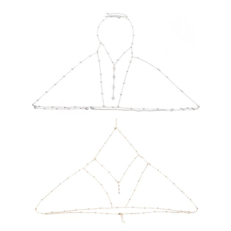 Body Chain Jewelry Body Chest Jewelry Layered Bikini Belly Waist Chain Party Jewelry Alloy Material Gift for Women Girls