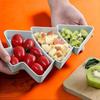 1pc - Creative Christmas Tree Shape Fruit Plate Household Nuts Snacks Plates Portable Dishes Serving Tray For Christmas Party