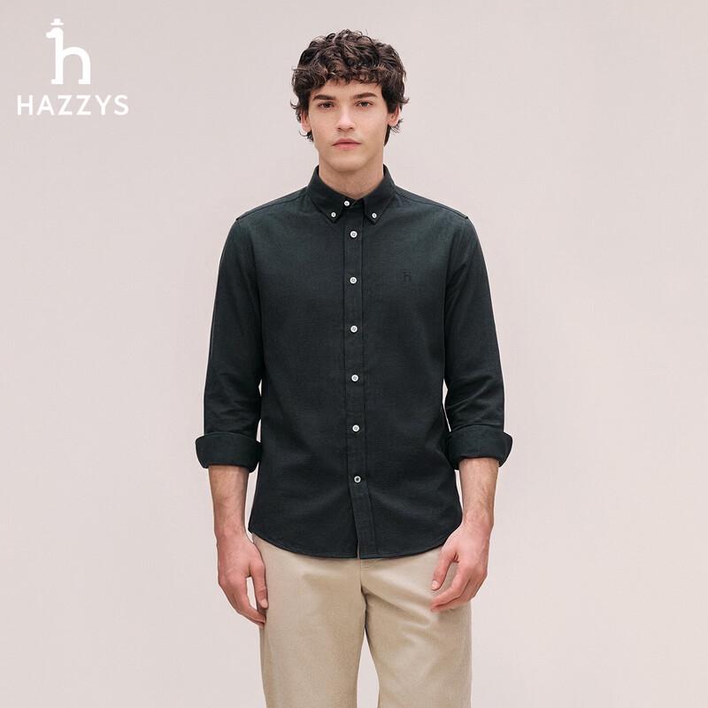 HAZZYS Men's Houndstooth Long-Sleeve Shirt