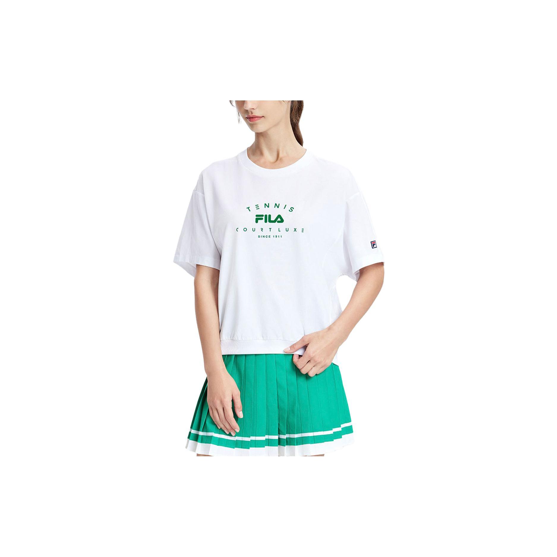 

New FILA T Shirt Women s Jade White A11W333105F-WT L