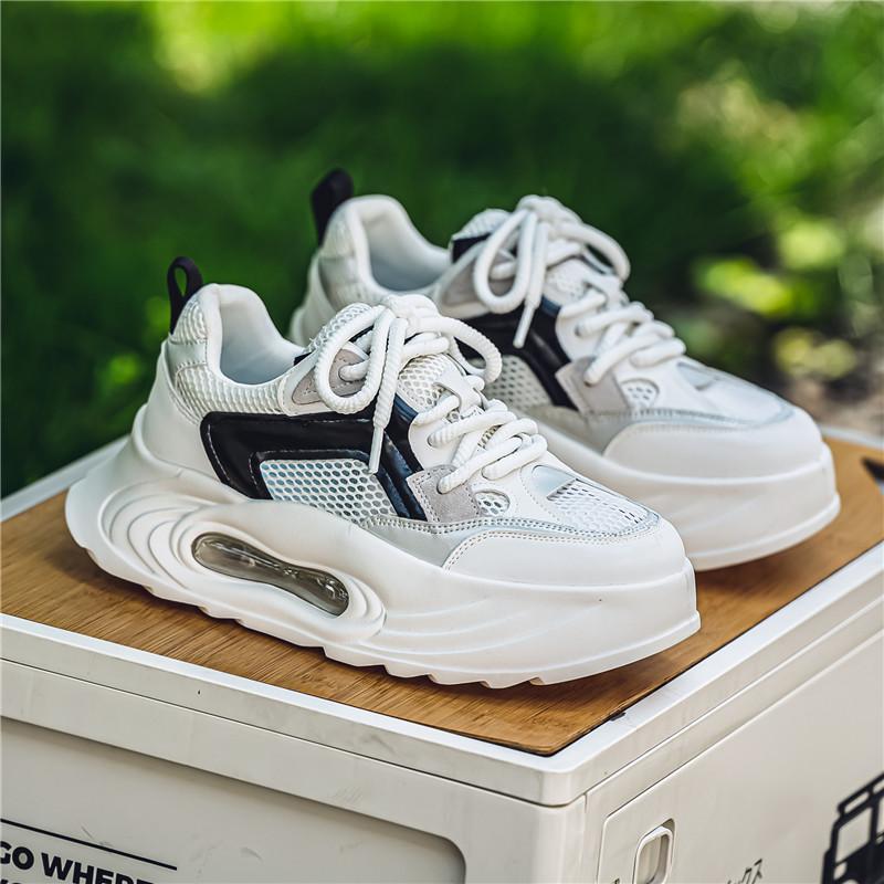 

Спортивная обувь, мужские летние сетчатые прогулочные кроссовки, мужские кроссовки на платформе, дышащие спортивные кроссовки 44 серый