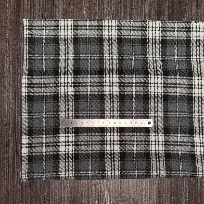 Nueva llegada: Tejido de Algodón Cepillado a Cuadros para Ropa Infantil y de Mujer - Tejido de Franela Jacquard Teñido en Hilo de Poliéster-Algodón.