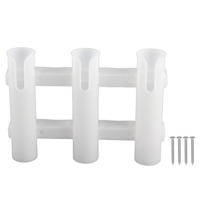 Soporte para Cañas de Pescar ABS 3 Tubos Estante Soporte Accesorios de Pesca para Agua Dulce Agua de Mar Kayak