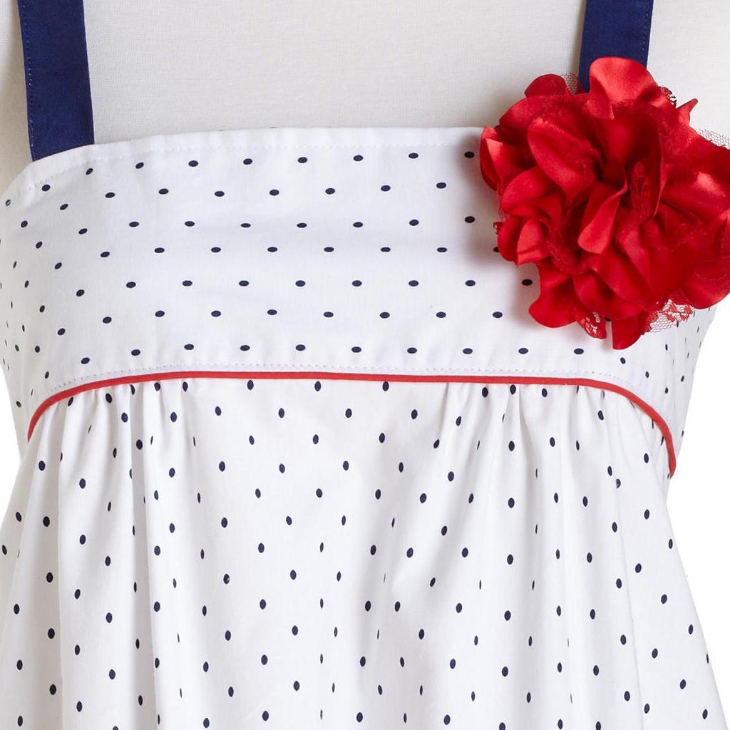 Les Trésors De Lily [I0634] - Designer Apron 'Hostess' Ancre Marine