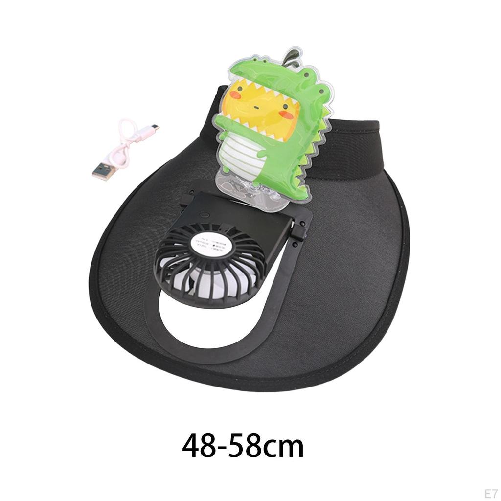 Cooling Fan Hat in Three Settings Rechargeable Protection Visor with