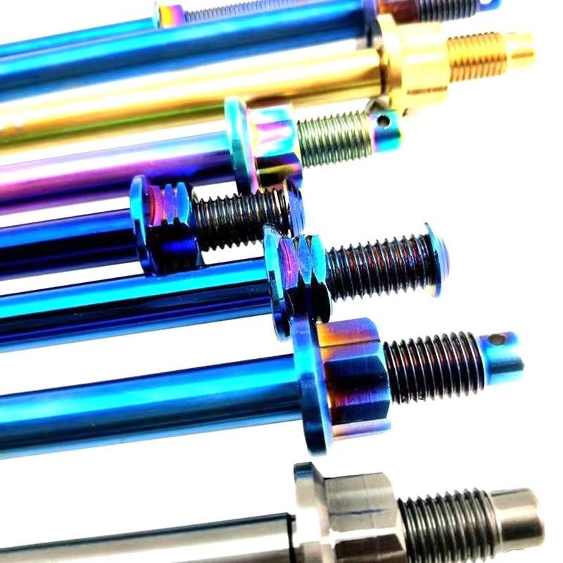 Multicolor M10/12 X220-360mm Motorcycle Front Wheel Shock Axle Medium Axle For Honda Yamaha RSZ JOG FORCE M3 Niu Scooter Parts