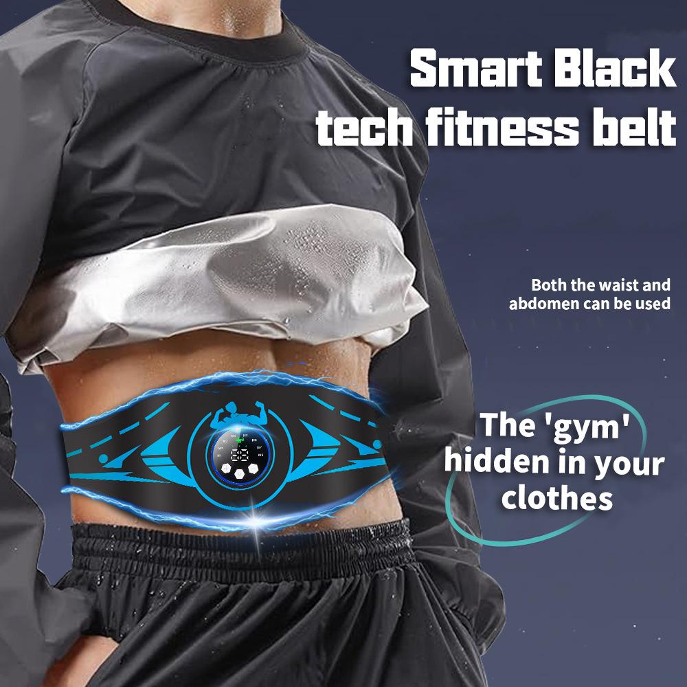 Smart Fitness Massage Belt with Charging Display: Advanced Abdominal Muscle Trainer and Waist Massager
