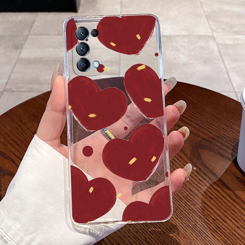 Cases For OPPO Reno 5 5Pro 5K Find X3 Lite Shell Clear Silicone Soft TPU Back Cover For Reno5 K Pro Cute Rabbit Cat Phone Case