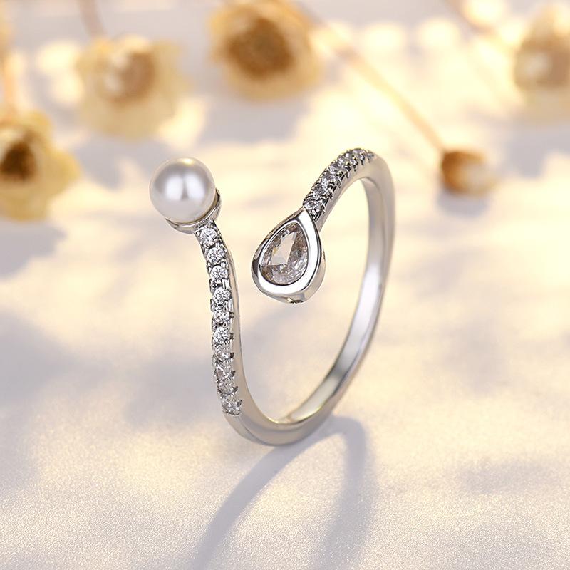 Ins Style Simple Heart Ring Female Light Luxury Index Finger Ring New Sense Tail Ring