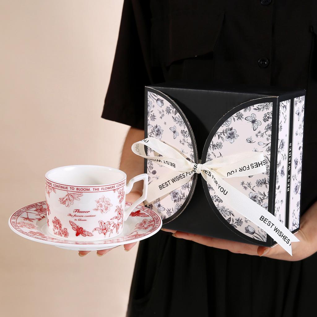 220 ml Retro-Kaffeetasse, Snackschale, Espressotasse, Keramik-Trinkgeschirr, nordische Heimdekoration, Tasse, Urlaubsgeschenkset