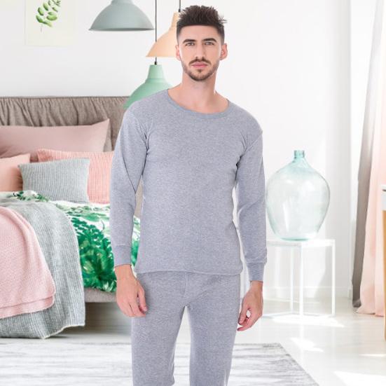Thermal Underwear for Men Fleece Lined Long Johns Top And Bottom Set Casual Cold Weather Base Layer Set