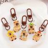 10Pcs Set Kapibala Hairpin Animation Sunglasses Capybara Headband Keychains Gifts For Guests Phone Bag Animal Pendants