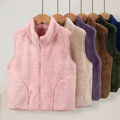 Autumn Winter Children's Vest Thicken Warm Fleece Kids Waistcoat Casual All-match Outerwear Vest Tops Outdoor Clothes 4-20 Years