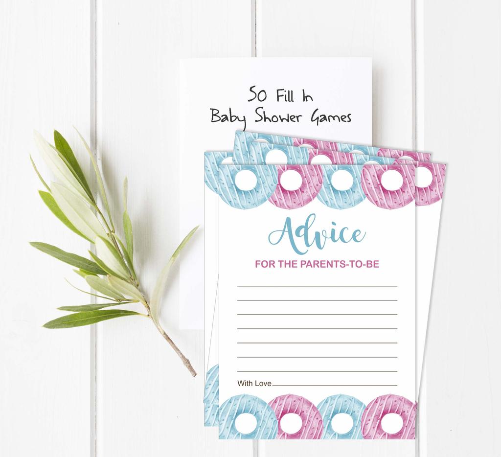 Inkdotpot Donuts Baby Shower Game Set Of 50 BabyA  AlphabetA  ABCA  Game He Or She Party