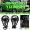 For SEAT IBIZA IV (6j) 2009 2010 2011 2012 2013 2014 2015 2016 2017 5/6 Speeds 12mm Car Gear Shift Knob Lever Shifter Hand Ball