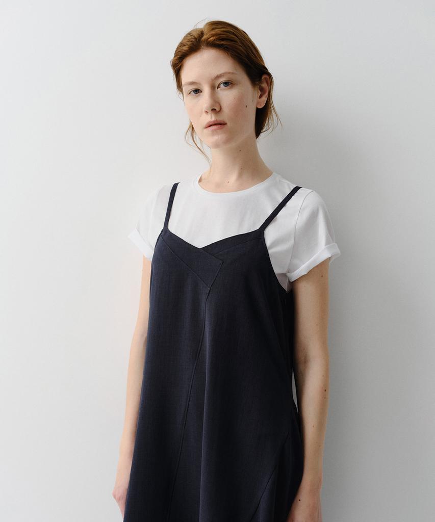 Ia Reese Panel Strap Dress (Navy)
