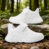 Kids White Sneakers Boys Girls Casual Running Shoes With Lightweight MD Sole
