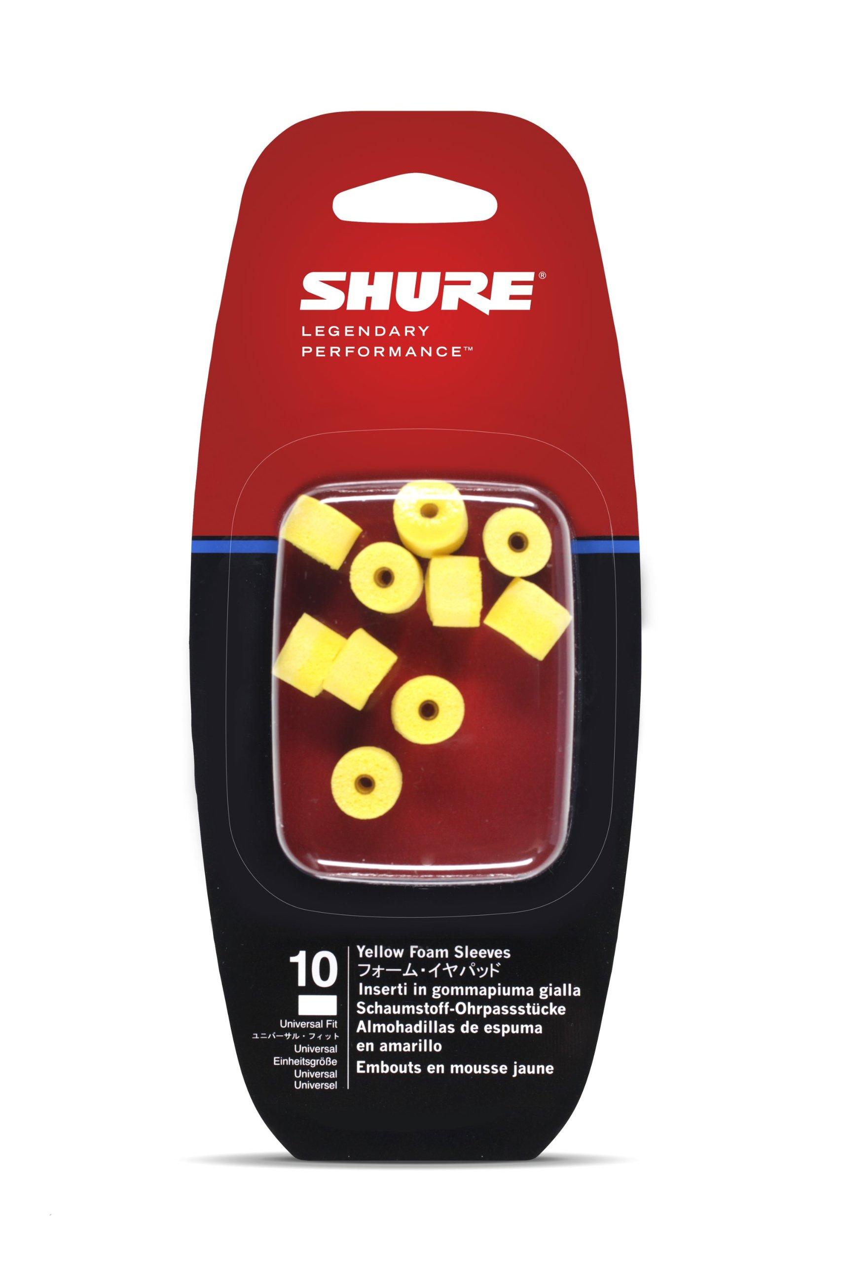 Shure Foam Earpads EAYLF-10 Yellow 5 Pairs