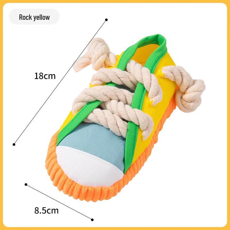 Dog Squeaky Slipper Rope Chew Toy