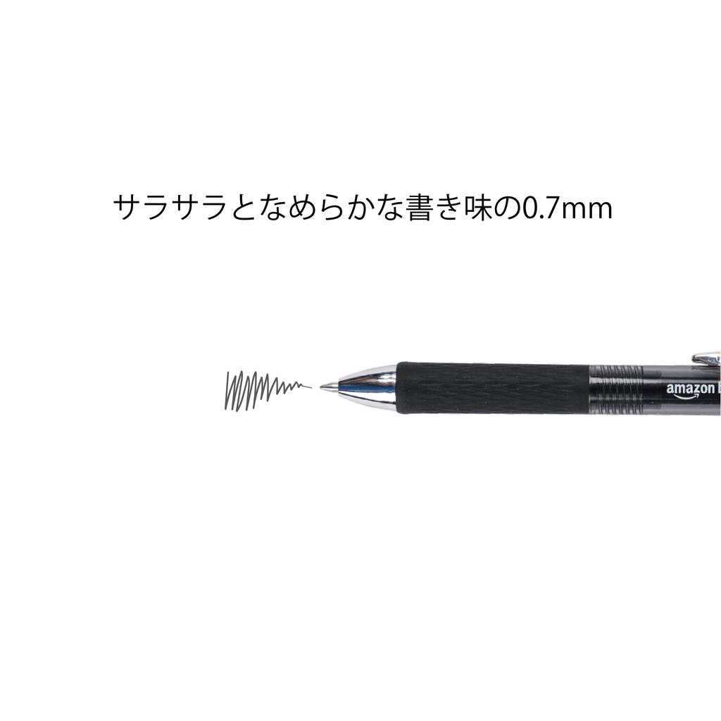 Amazon Basic Gel Ballpoint Pen, 0.7mm, Knock, Black, 12-Pack