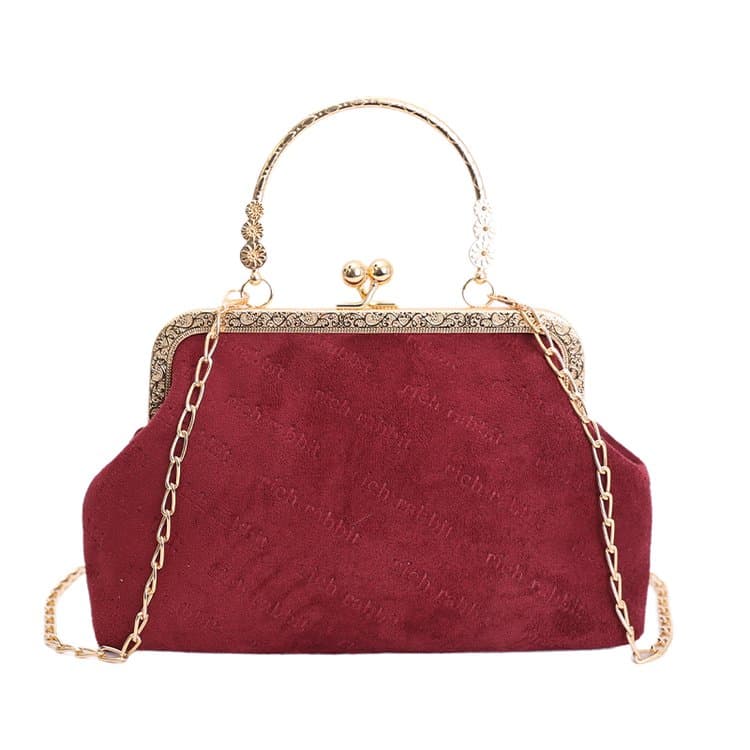 

Retro Light Luxury Dinner Portable Chain Bag красный