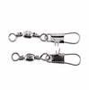 20Pcs Fishing Line Connector Solid Fishing Barrel Swivel Rings Interlock Snap Fishhooks Accessories