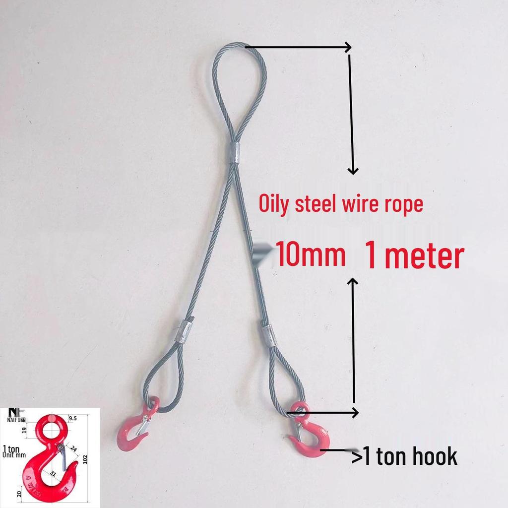 Vinç Bakım Riggingi için Kancalı İki Bacaklı Preslenmiş Tel Halat Sapan