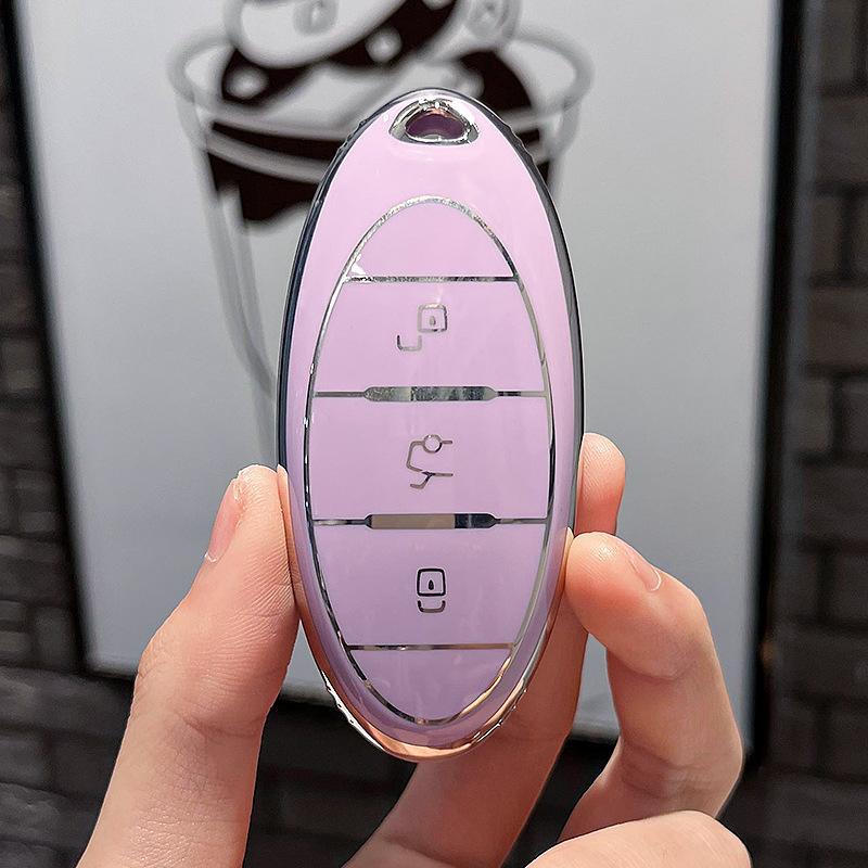 TPU bilnøkkeldeksel Smart fjernkontroller Nøkkelveske Beskytter Nøkkelringholder Autotilbehør For FAW Besturn T77 Pro B70 T99 T55 T33