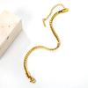 Jewelry Two-strand Woven Bracelet Fashion Personality Versatile Chain Stainless Steel Gold-plated Bracelet