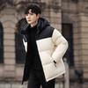 2025 fleece thickened plus size jacket fall and winter men's middle-aged solid color casual hooded warm jacket shirt top