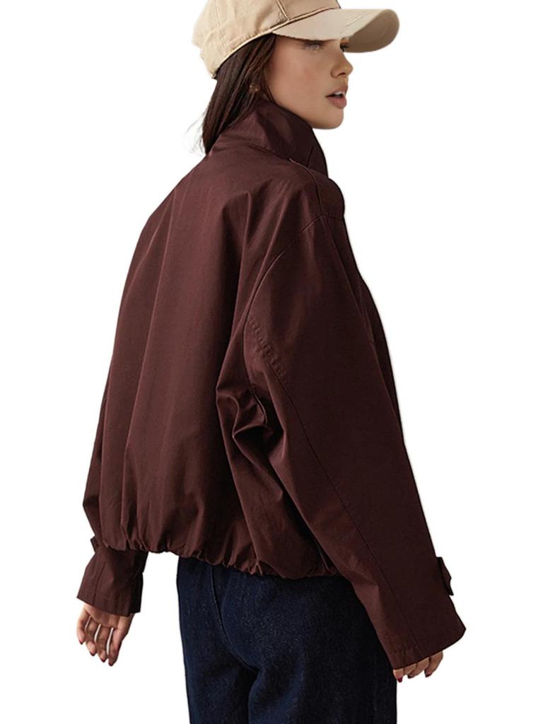 Ladies' Fashion Stand Collar Short Jacket - European & American Petite, Spring/Autumn Collection