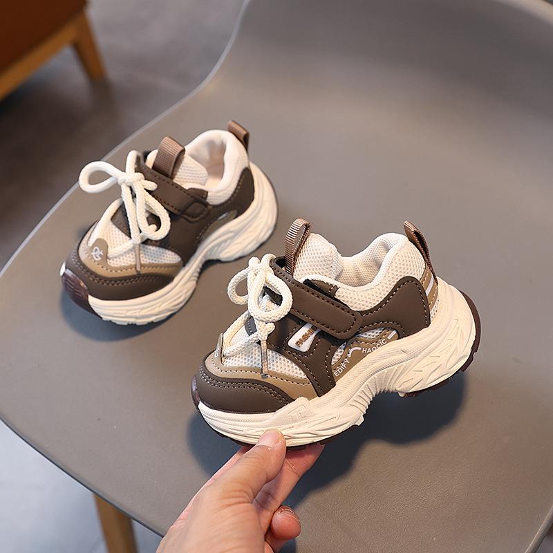 

Fashion Versatile Girls Shoes Spring New Kid Sports Shoe Soft Soled Boy Shoes Anti Slip Child Mesh Shoes Simple Girl Casual Shoe 21insole13cm хаки